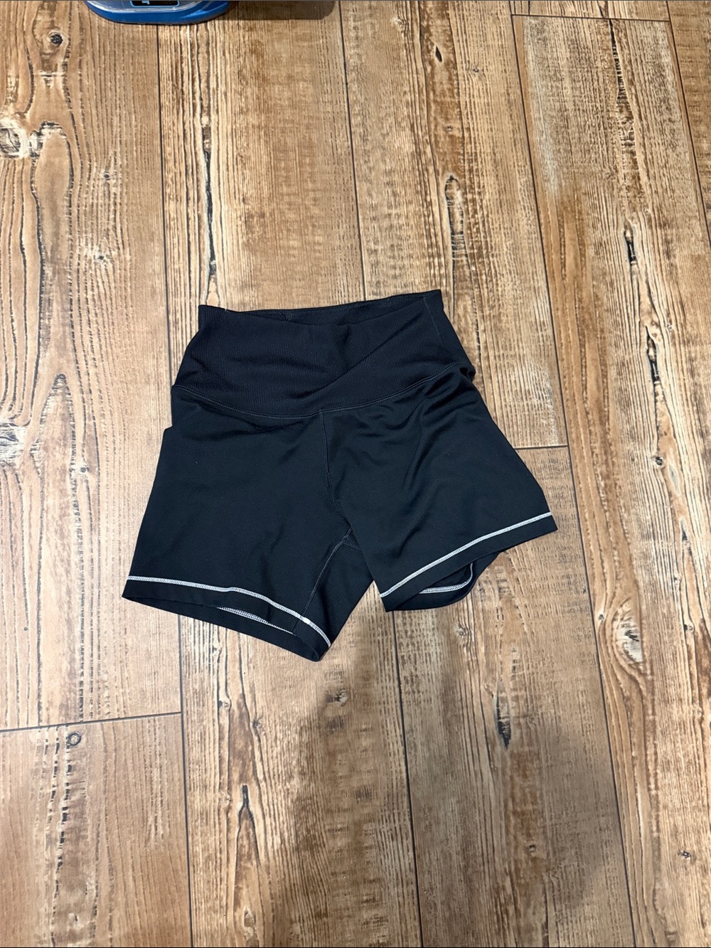 High-Waist Black Women's Active Shorts